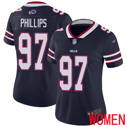 Women Buffalo Bills #97 Jordan Phillips Limited Navy Blue Inverted Legend NFL Jersey
